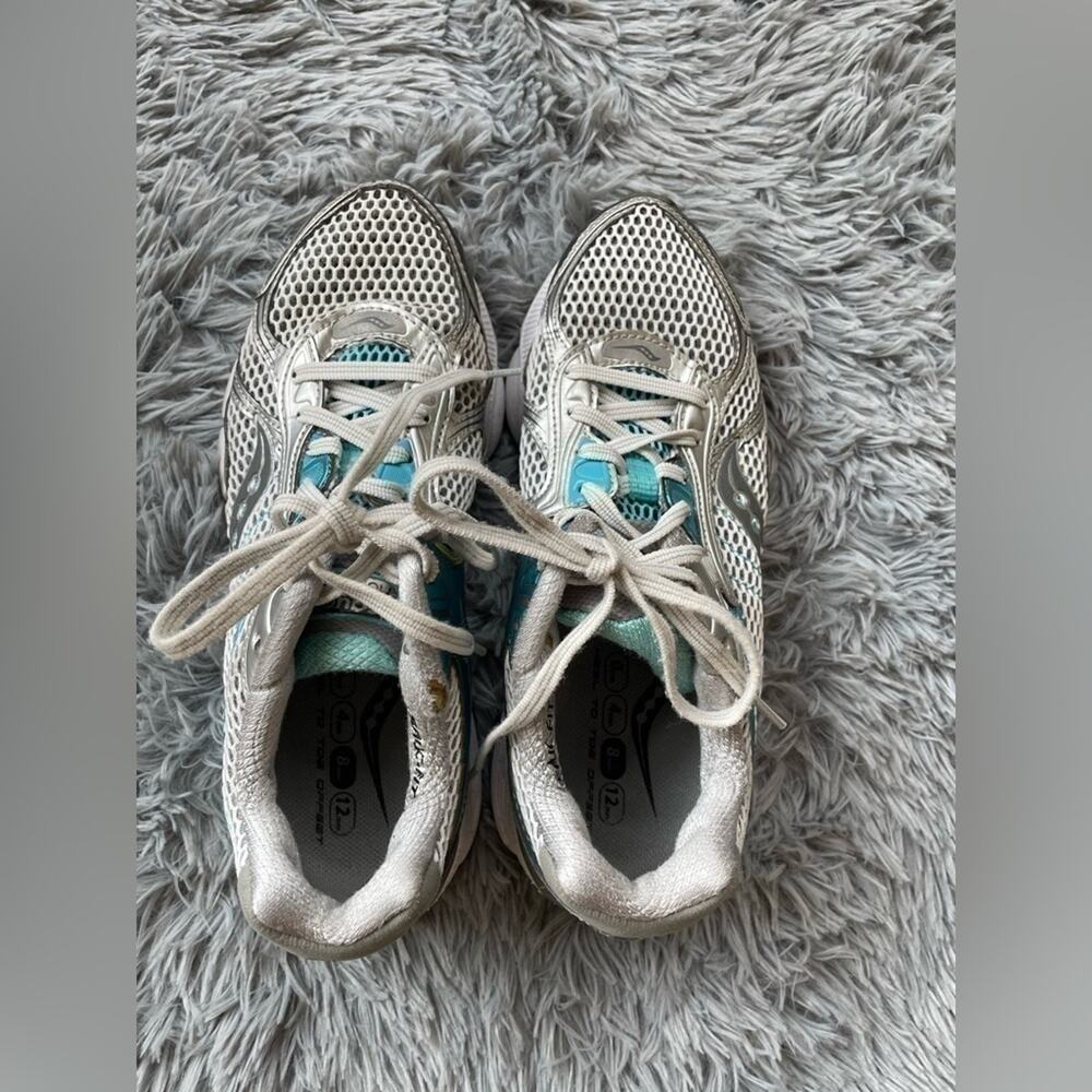 Women’s Saucony Hurricane 14 Silver/Teal Running Shoes Size 7.5 – Used - Picture 8 of 8